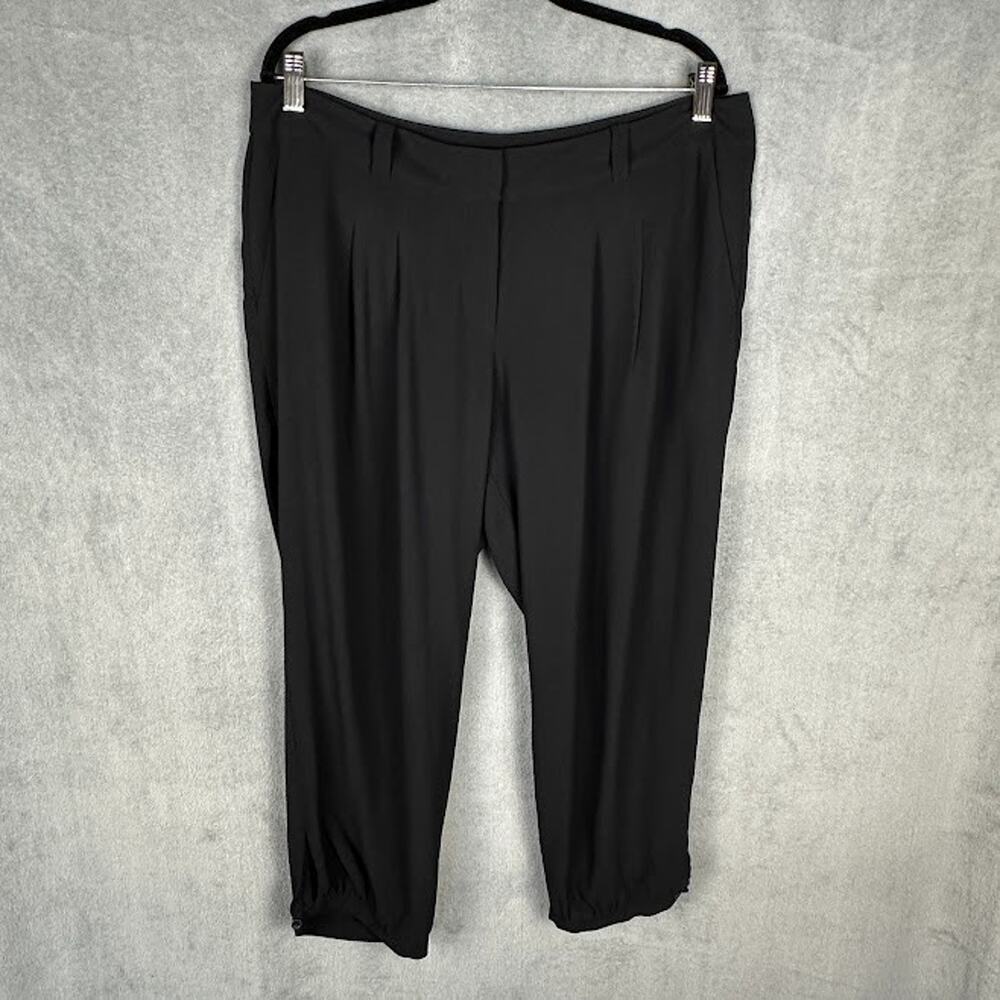Eileen Fisher Pants Womens Large Black Neutral Minimalist Luxury Preppy Career